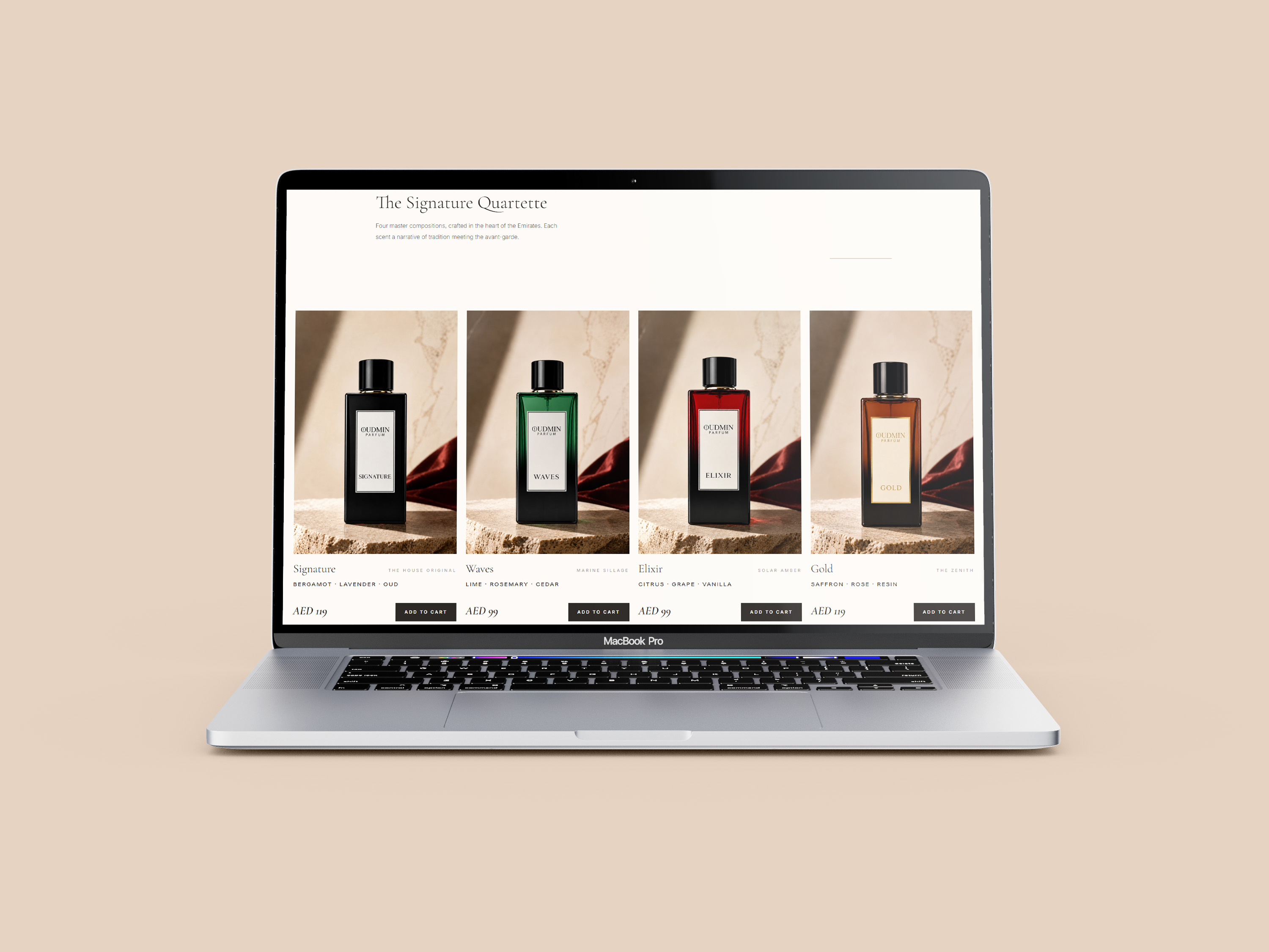 Oudmin Parfum — Luxury E-commerce Website detail 1